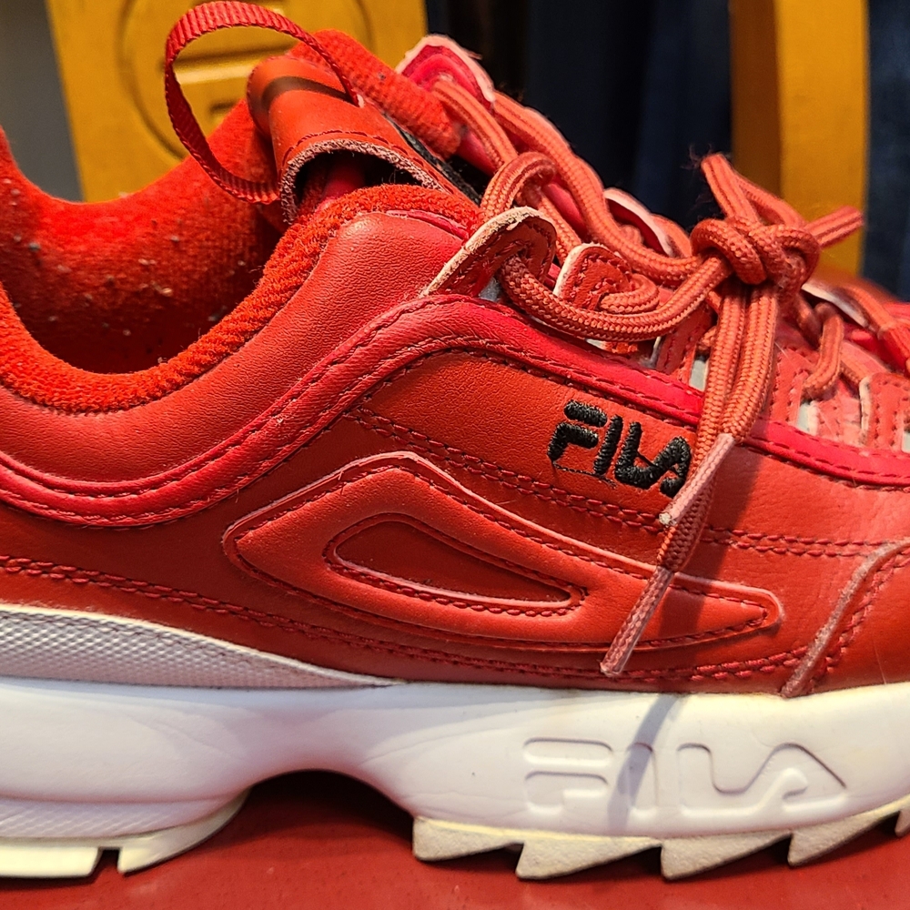 Fila Vibrant Red Athletic Shoes